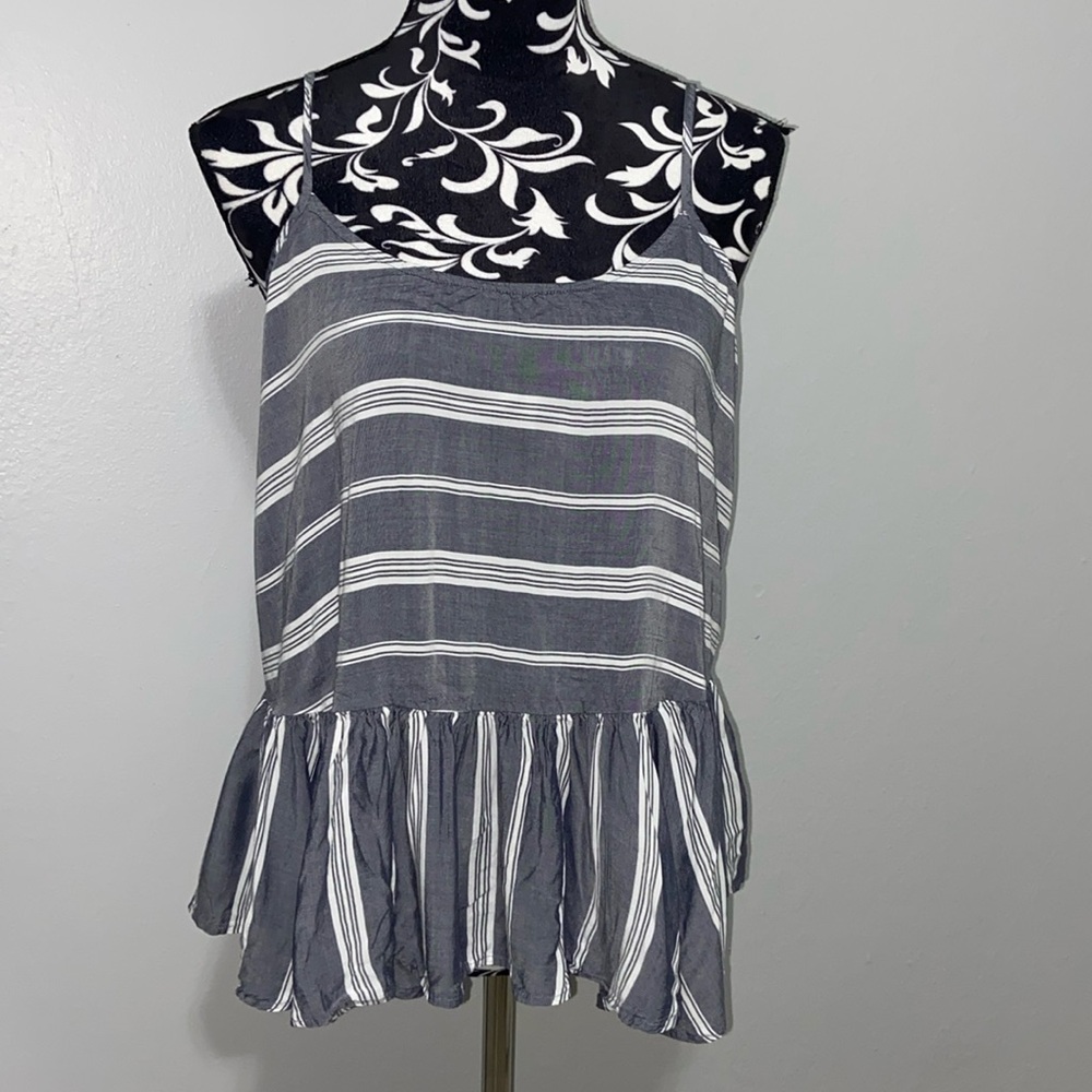 Old Navy striped peplum cami